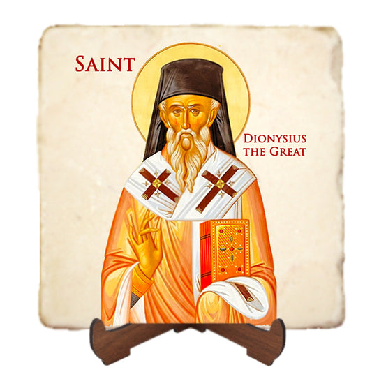 St.Dionysius the Great Icon,Men Saints,Marble Icon,Handmade,Prayer gift,Christian Icon