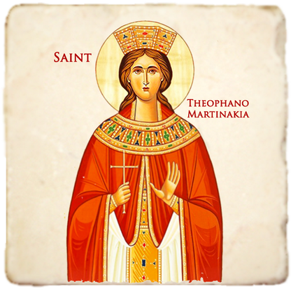 St.Theophano Icon,Women Saint,Marble Icon,Handmade,Prayer gift,Christian Icon