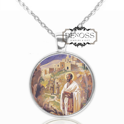 Saint Lazarus of Bethany Orthodox Necklace,Medal Pendant,Religious
