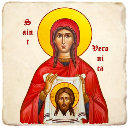 St.Veronica Icon,Women Saint,Marble Icon,Handmade,Prayer gift,Christian Icon