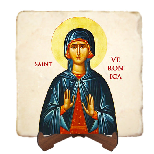 St.Veronica saint of photographers,and laundry workers Icon,Women Saint,Marble Icon,Handmade,Prayer gift,Christian Icon