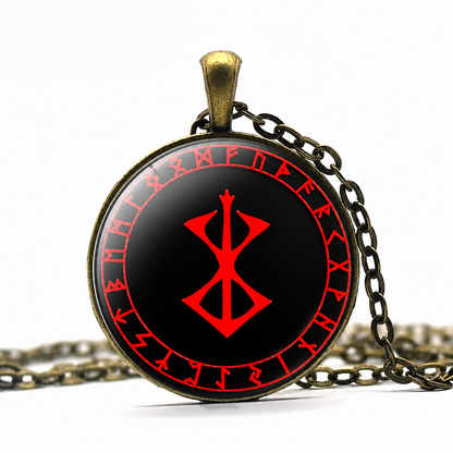 Berserker Rune Symbol Necklace,Berserker Rune Pendant,Nordic Logo Emblem,Norse Amulet,Talisman Jewelry,Viking Beserker Rune Gift