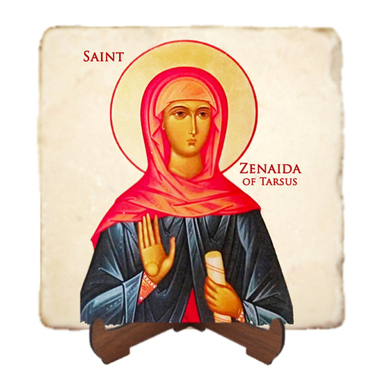 St.Zenaida Icon,Women Saint,Marble Icon,Handmade,Prayer gift,Christian Icon