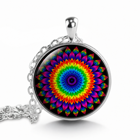 Om Mandala Buddhism Pendant Necklace