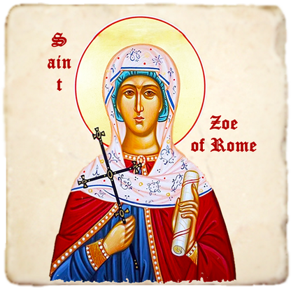 St.Zoe of Rome Icon,Women Saint,Marble Icon,Handmade,Prayer gift,Christian Icon