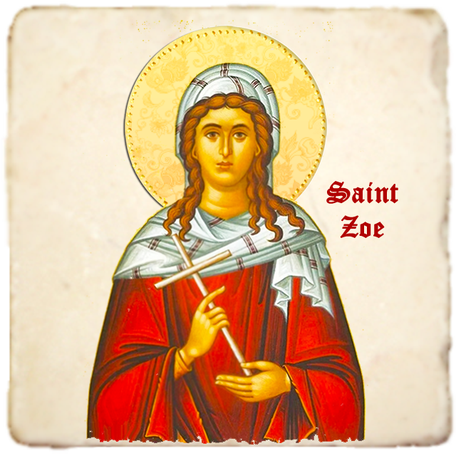 St.Zoe Icon,Women Saint,Marble Icon,Handmade,Prayer gift,Christian Icon
