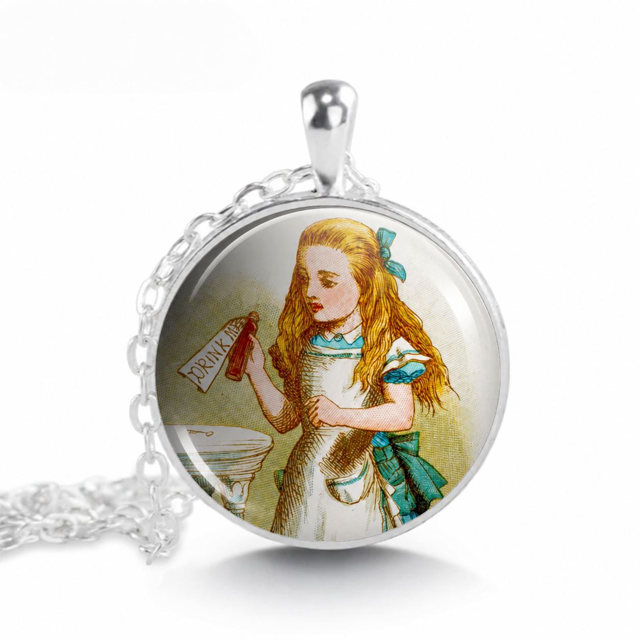 Drink Me Alice necklace,Alice in Wonderland gift,Wonderland jewelry