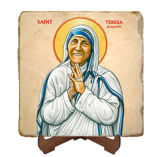 St.Teresa of Calcutta Icon,Women Saint,Marble Icon,Handmade,Prayer gift,Christian Icon