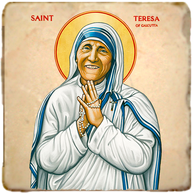St.Teresa of Calcutta Icon,Women Saint,Marble Icon,Handmade,Prayer gift,Christian Icon