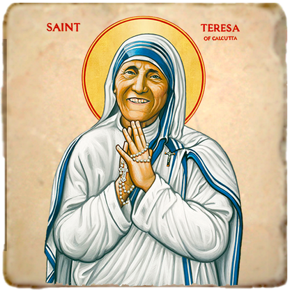 St.Teresa of Calcutta Icon,Women Saint,Marble Icon,Handmade,Prayer gift,Christian Icon