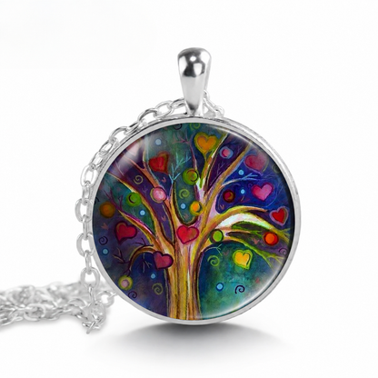 Tree of Hearts necklace,Valentine necklace, Valentine gift,romantic gift,Valentine's Day gift