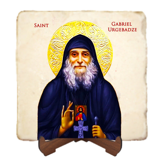 St.Gabriel the Confessor Icon,Men Saints,Marble Icon,Handmade,Prayer gift,Christian Icon