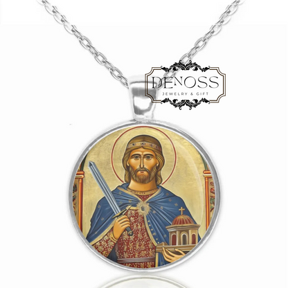 Saint Olaf of Norway,Catholic Medal Necklace
