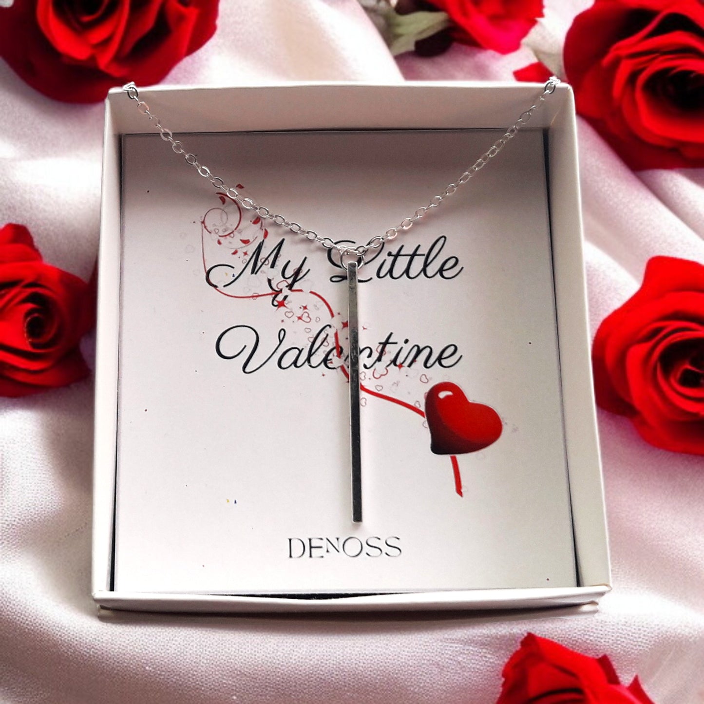 Silver Bar Lariat Necklace