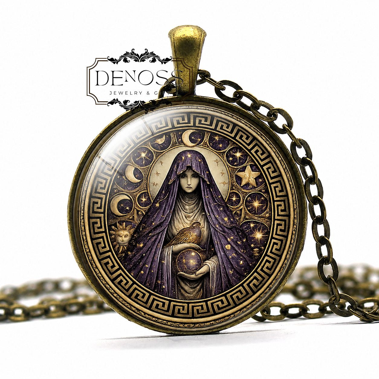 ASTERIA Necklace,Goddess of Stars,Goddess of Prophetic Dreams,Goddess of Night Divination,Goddess of Oracles,Titan,Greek