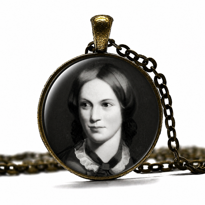 CHARLOTTE BRONTË Necklace,Author,Writer, Novelist,Poet,English,Art Pendant Necklace,Glass Pendant Necklace,Handmade Jewelry