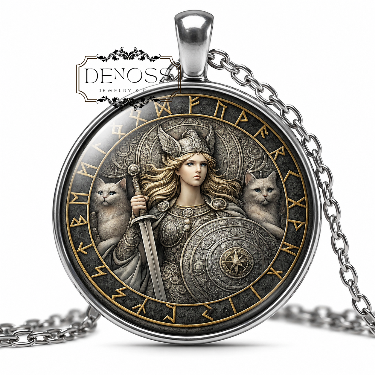 FREYA Necklace,Norse,Goddess of Fertility,Goddess of Love,Goddess of Beauty,Goddess of War,Vikings,Leader of the Valkyries
