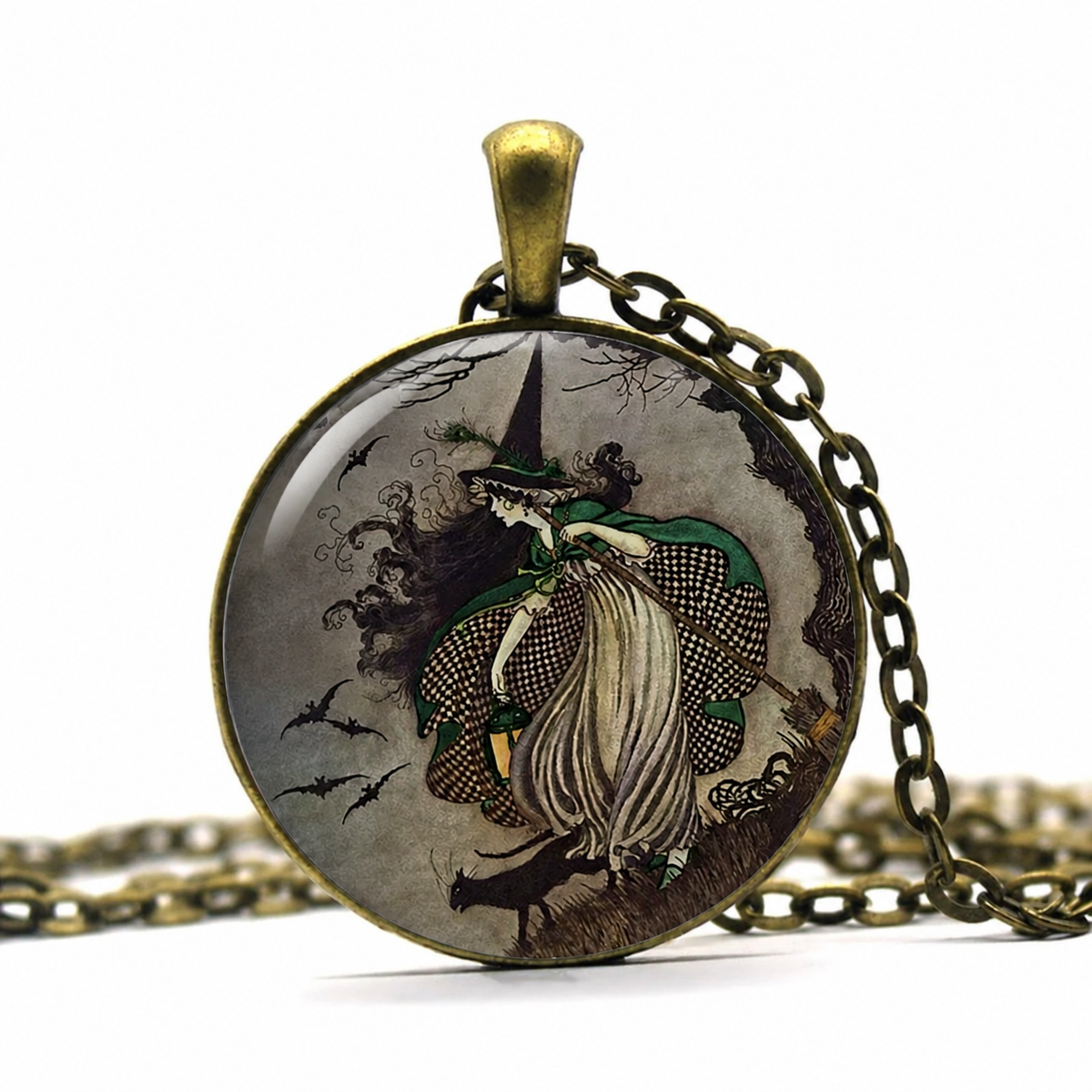 Fairy tale Witch necklace,fairytale witch jewelry,Halloween or Samhain jewelry, Wiccan gift