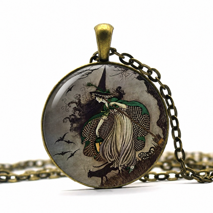 Fairy tale Witch necklace,fairytale witch jewelry,Halloween or Samhain jewelry, Wiccan gift