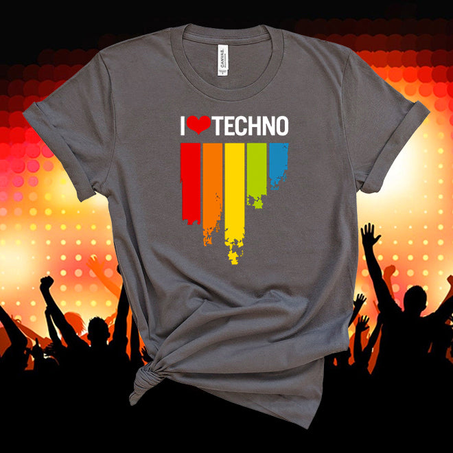 I Love Techno Cool Music Music T shirt
