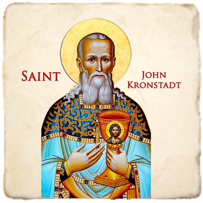 St.John Kronstadt Icon,Men Saints,Marble Icon,Handmade,Prayer gift,Christian Icon