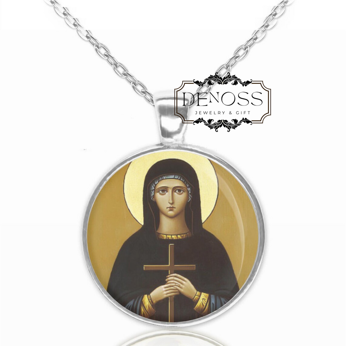 Saint Pelagia of Tarsus,Christian Medal Necklace