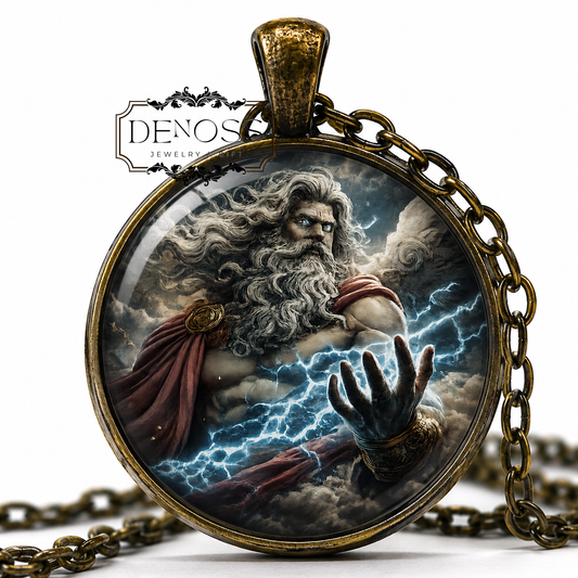 ZEUS Necklace,King of the Gods,God of the Sky,God of Thunder God of Law and Order,God of Destiny and fate,Roman Mythology