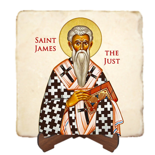 St.James the Just Icon,Men Saints,Marble Icon,Handmade,Prayer gift,Christian Icon