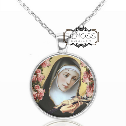 Saint Rita of Cascia Pendant Necklace