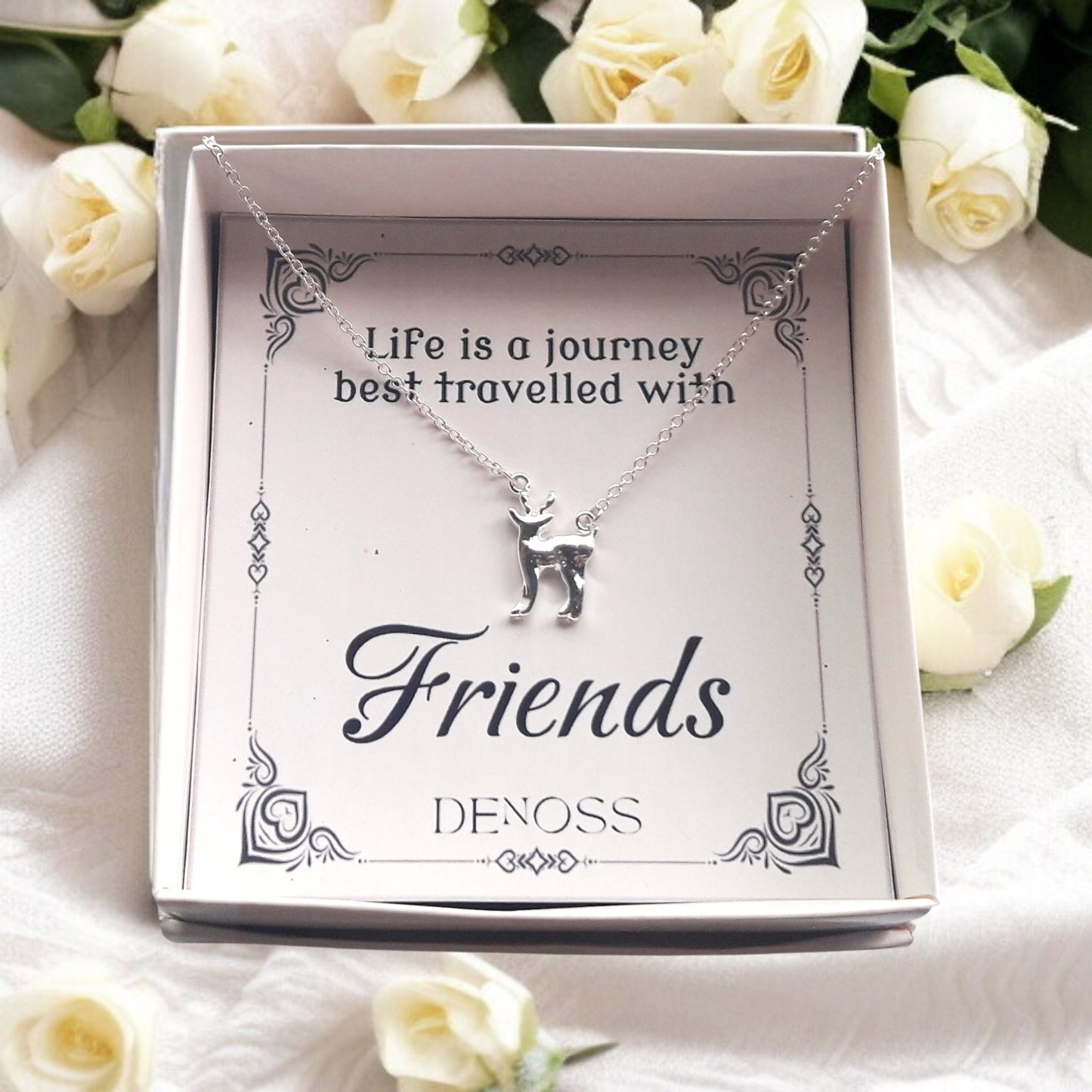 Cute Deer Silver Necklace