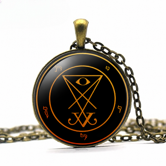 Lucifer Sigil Pendant Necklace,Occult Jewelry