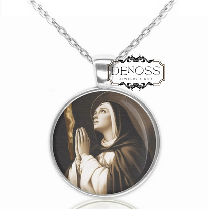 Saint Teresa of Avila Religious Necklace,Catholic Pendant Religious Jewelry