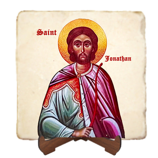 St.Jonathan Icon,Men Saints,Marble Icon,Handmade,Prayer gift,Christian Icon