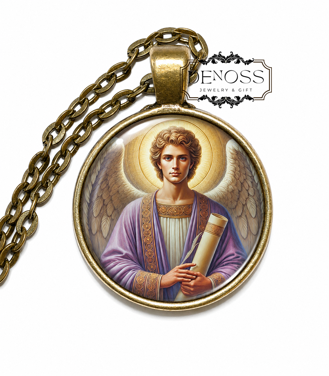 ARCHANGEL JEREMIEL Necklace,God's Mercy,Angel of Hope & Visions,Angel of Reflection,Judaism,Eastern Orthodox traditions