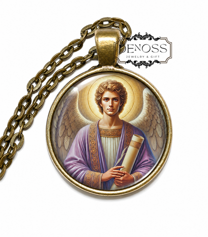 ARCHANGEL JEREMIEL Necklace,God's Mercy,Angel of Hope & Visions,Angel of Reflection,Judaism,Eastern Orthodox traditions