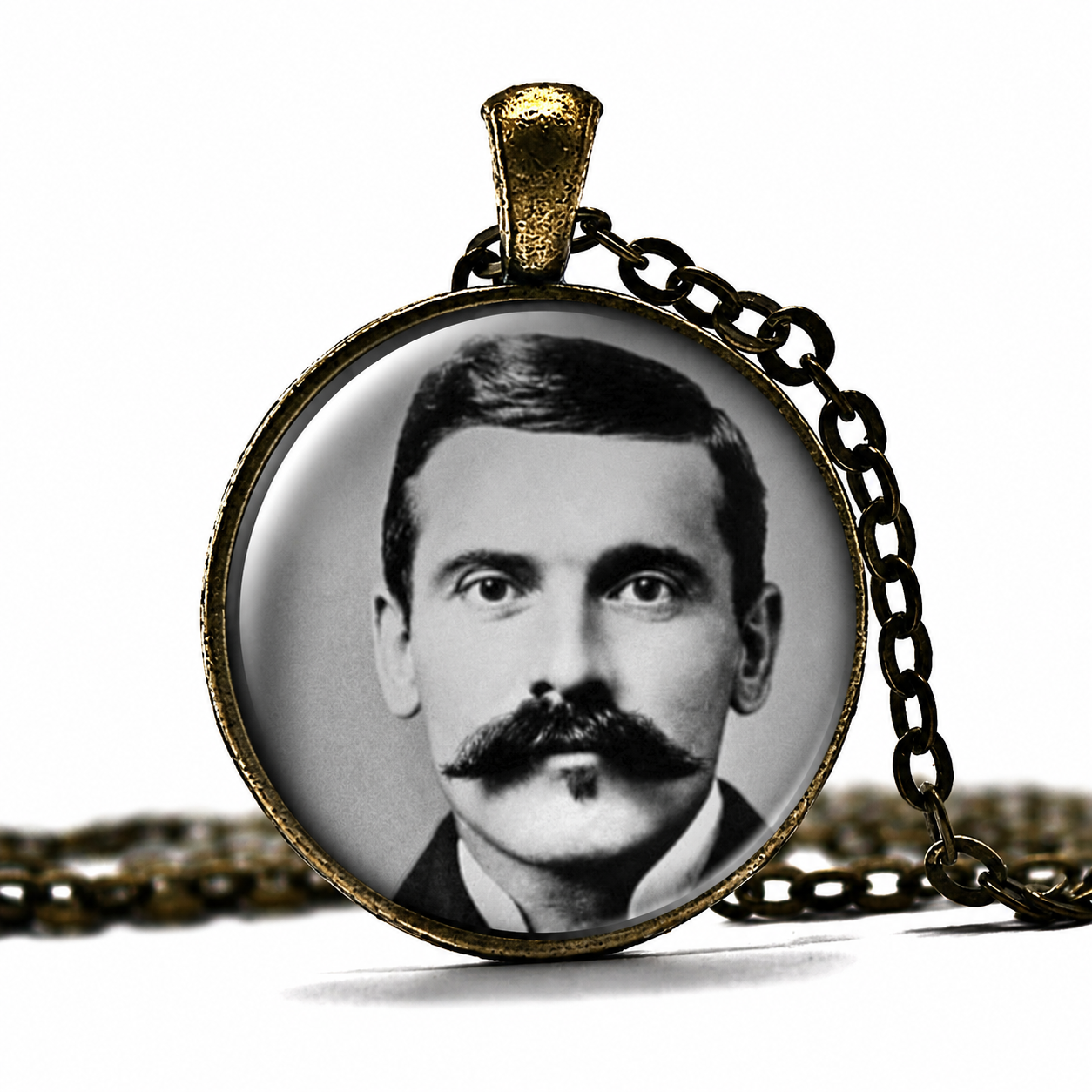 DOC HOLIDAY Necklace,Old West,Gambler, Gunfighter,Dentist,O.K. Corral,Wyatt Earp,Art Pendant Necklace