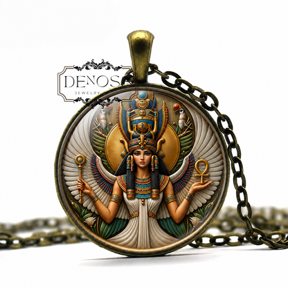 ISIS  Egyptian Necklace,Goddess of Healing,Goddess of Fertility,Goddess of Motherhood,Goddess of Magic,Death and Rebirth