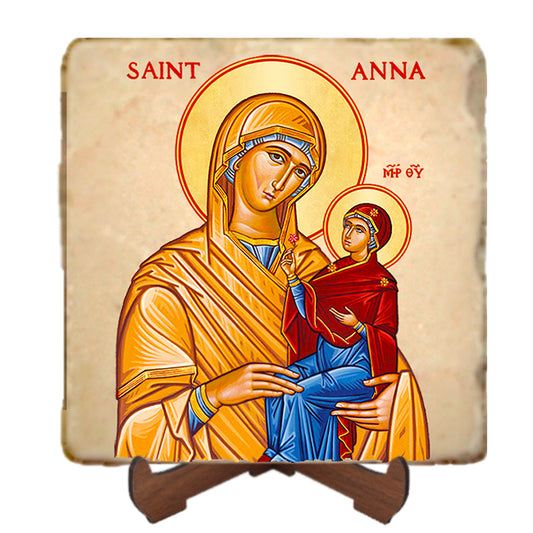 St. Anna Icon,Women Saint,Marble Icon,Handmade,Prayer gift,Christian Icon