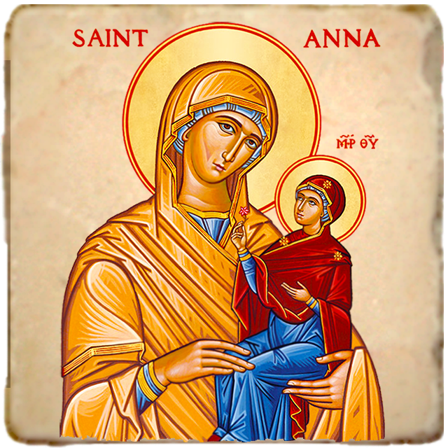 St. Anna Icon,Women Saint,Marble Icon,Handmade,Prayer gift,Christian Icon
