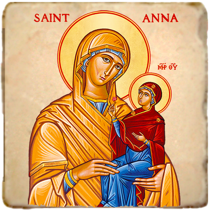 St. Anna Icon,Women Saint,Marble Icon,Handmade,Prayer gift,Christian Icon