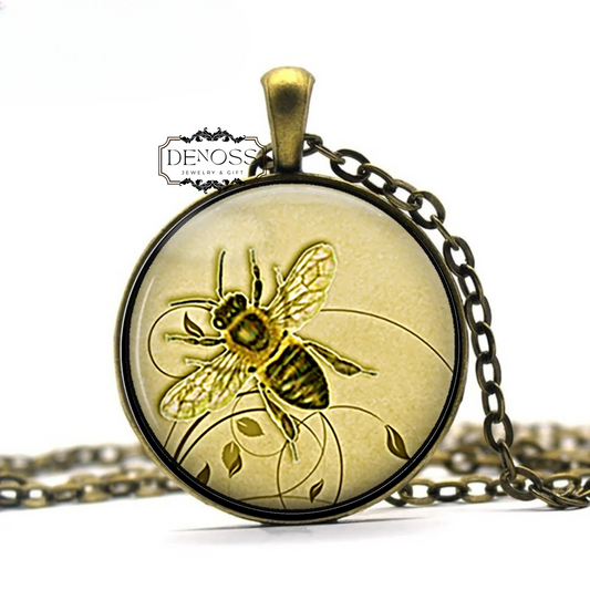 Honey Bee Garden necklace,honeybee gift,beekeeper gift