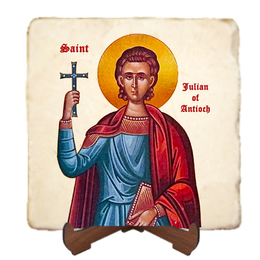St.Julian of Antioch Icon,Men Saints,Marble Icon,Handmade,Prayer gift,Christian Icon