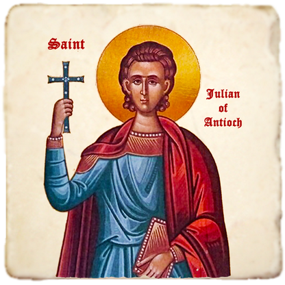St.Julian of Antioch Icon,Men Saints,Marble Icon,Handmade,Prayer gift,Christian Icon