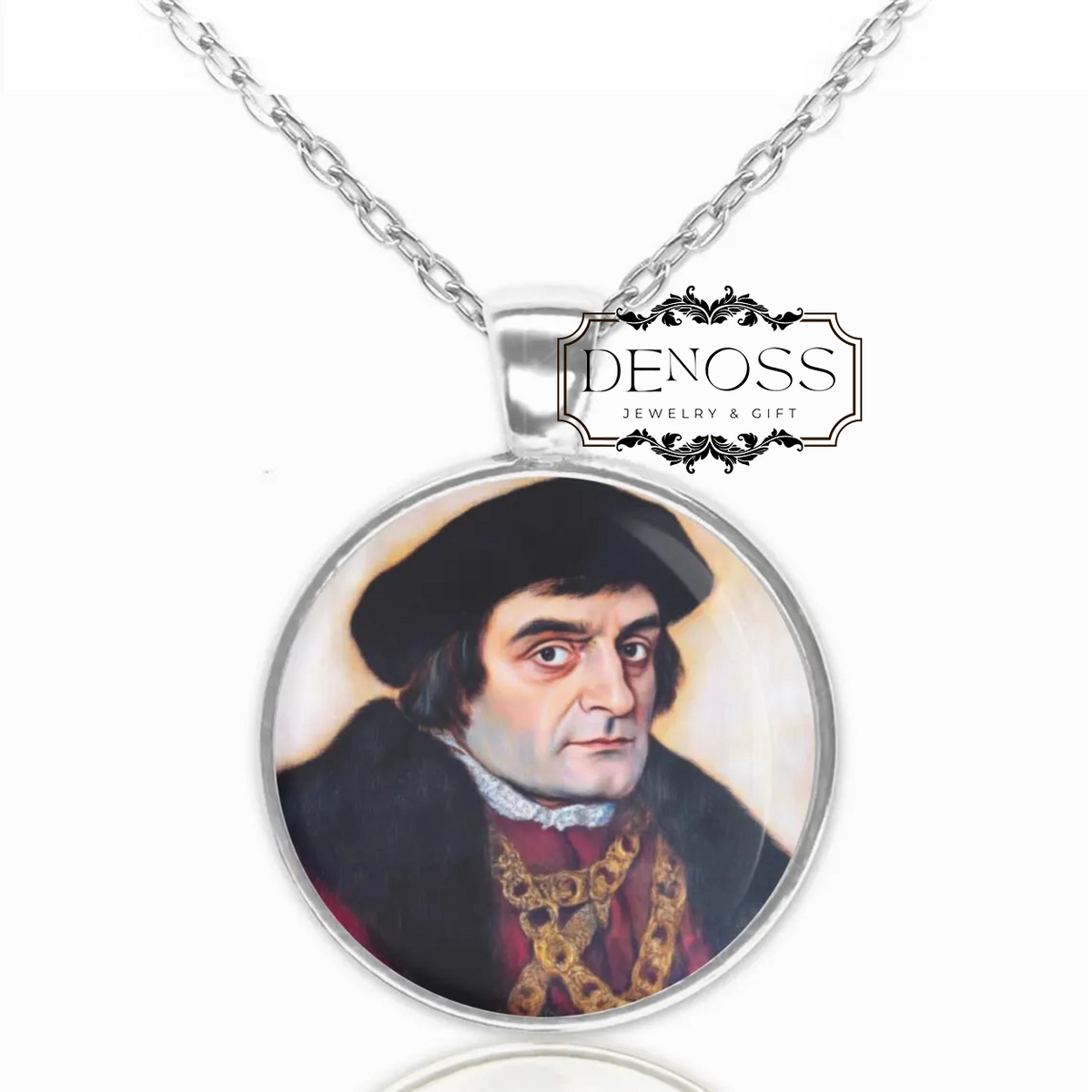 Saint Thomas More Religious Christian Catholic Medal Pendant Necklace
