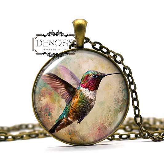 Hummingbird Necklace,Bird Lovers Jewelry Gift