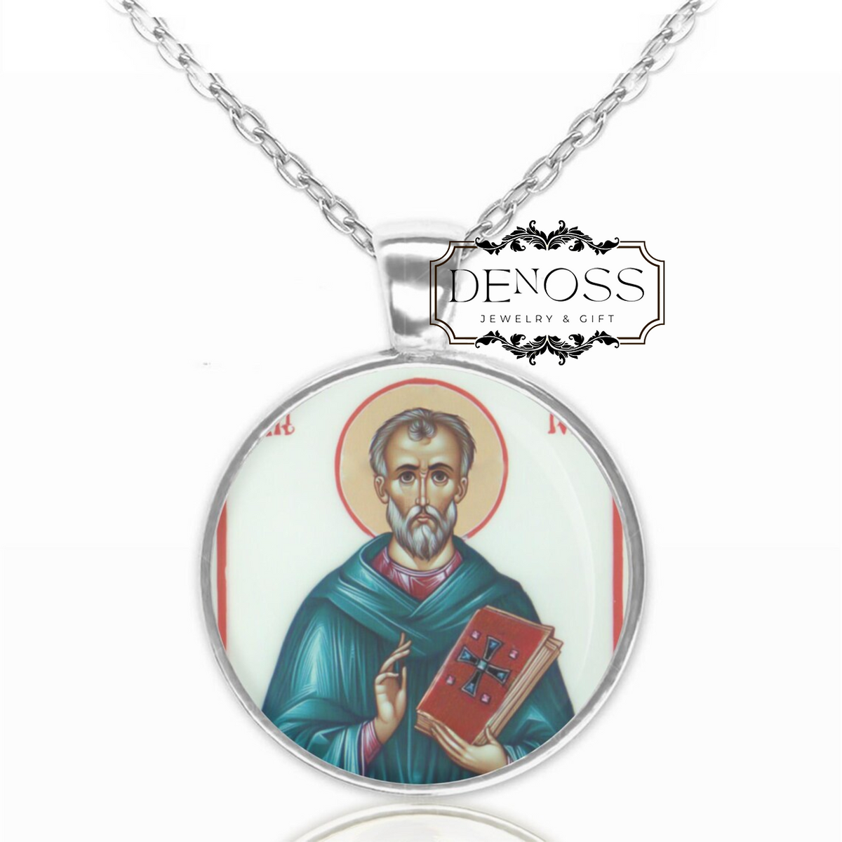 The Holy Hierarch Theodore,Archbishop of Canterbury Christian Religious Necklace