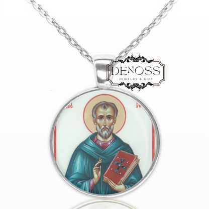 The Holy Hierarch Theodore,Archbishop of Canterbury Christian Religious Necklace