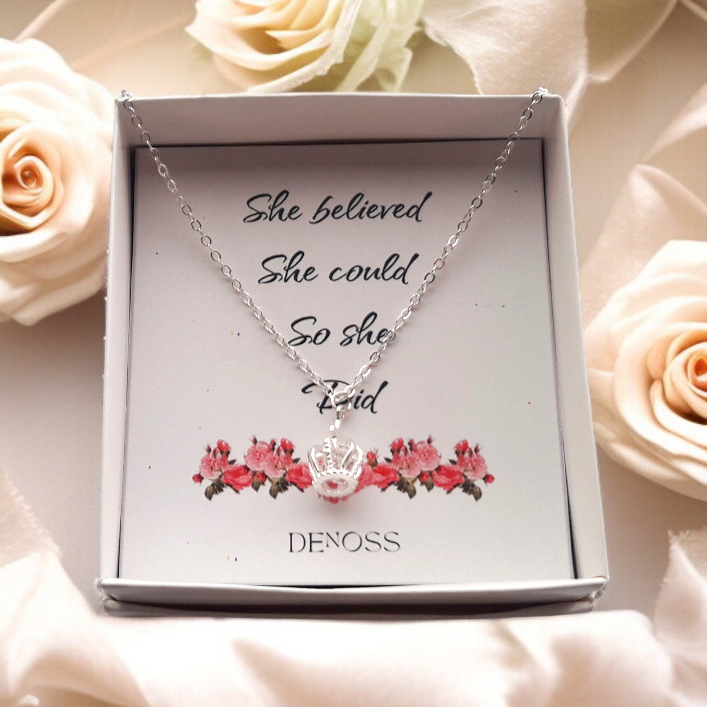 Crown Silver Necklace