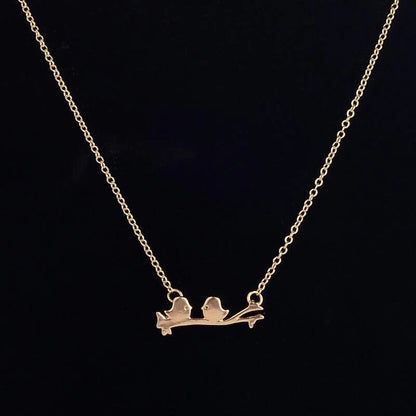 Birds on a Branch gold Necklace