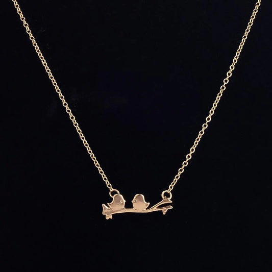 Birds on a Branch gold Necklace